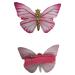 Hårclips sommerfugl pink