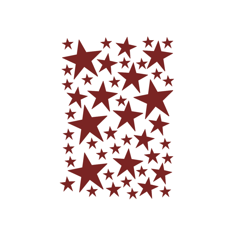 Image of FermLiving Wallsticker Mini Stars Rød (2303366)