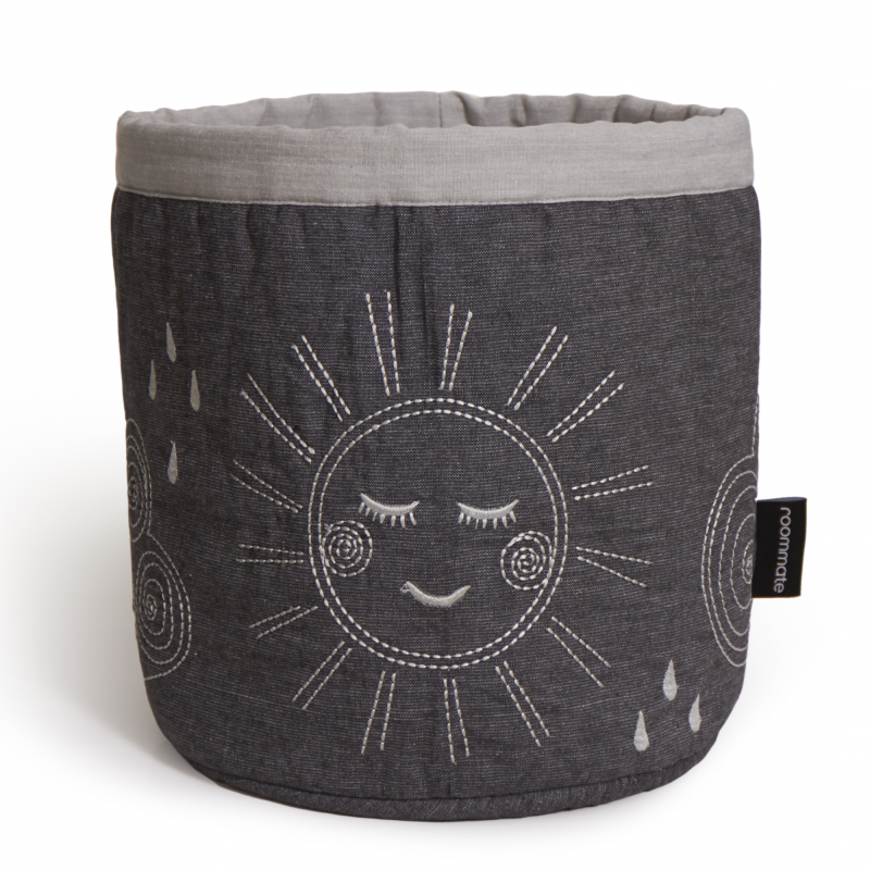 Image of Hello sunshine MEDIUM ANTHRACITE basket fra Roommate (2305036)