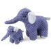 Elefant blå stof - Stor og lille fra Smallstuff