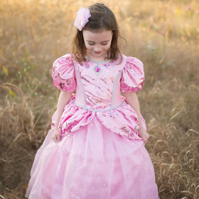 Royal Pretty Prinsesse kjole, Pink - 3 - 4 år - GP hår