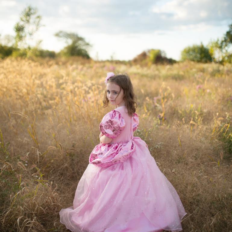 Royal Pretty Prinsesse kjole, Pink - 5 - 6 år - GP  ude