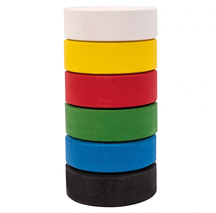 Farveblok puck refill 6 farver