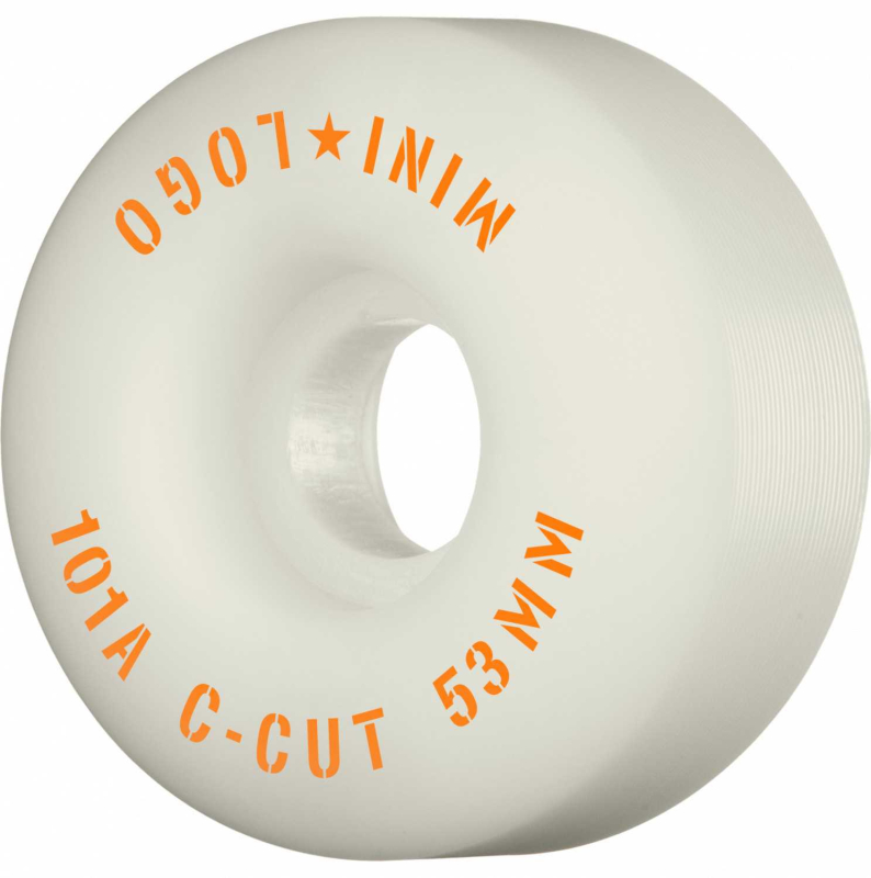 Billede af Mini Logo Skateboard Wheels C-cut 53mm 101A White 4-pack str. 53mm