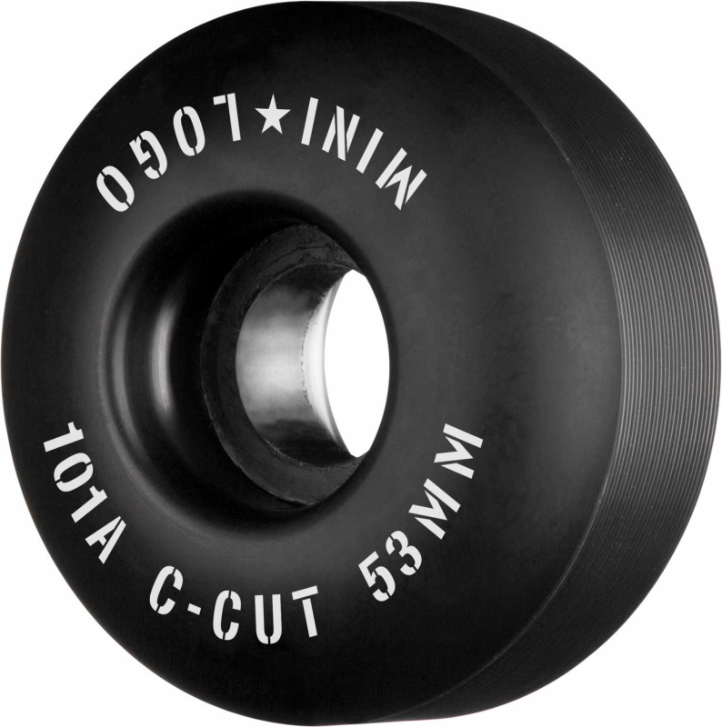 Mini Logo Skateboard Wheels C-cut 53mm 101A Black 4-pack str. 53mm