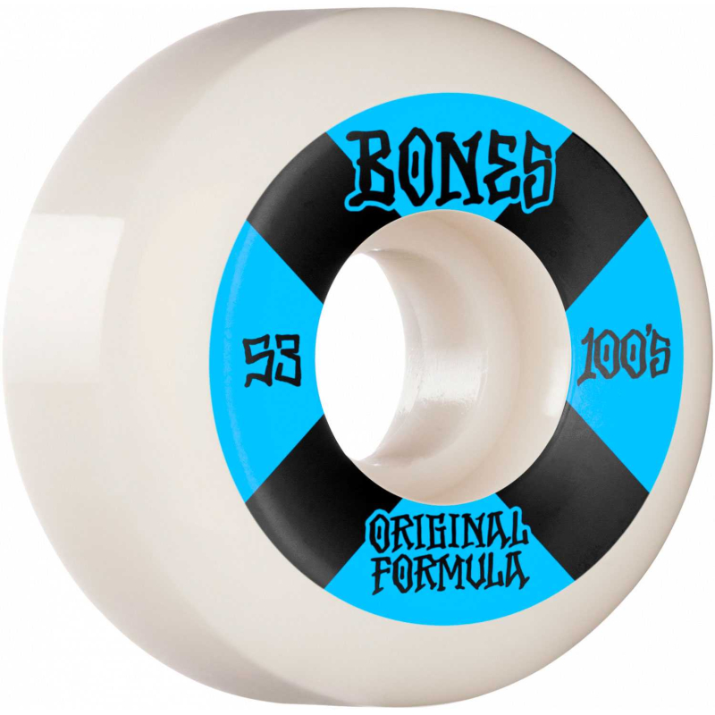 Bones Hjul Wheels OG Formula Skateboard 100 53mm V5 Sidecut 4pk Blue str.