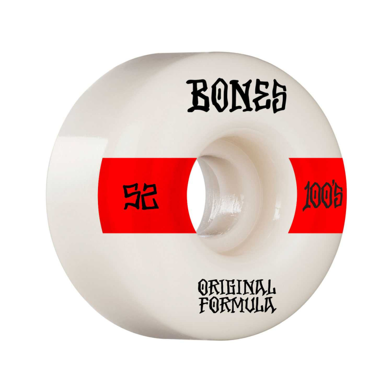 Bones Hjul Wheels OG Formula Skateboard 100 52mm V4 Wide 4pk White str.