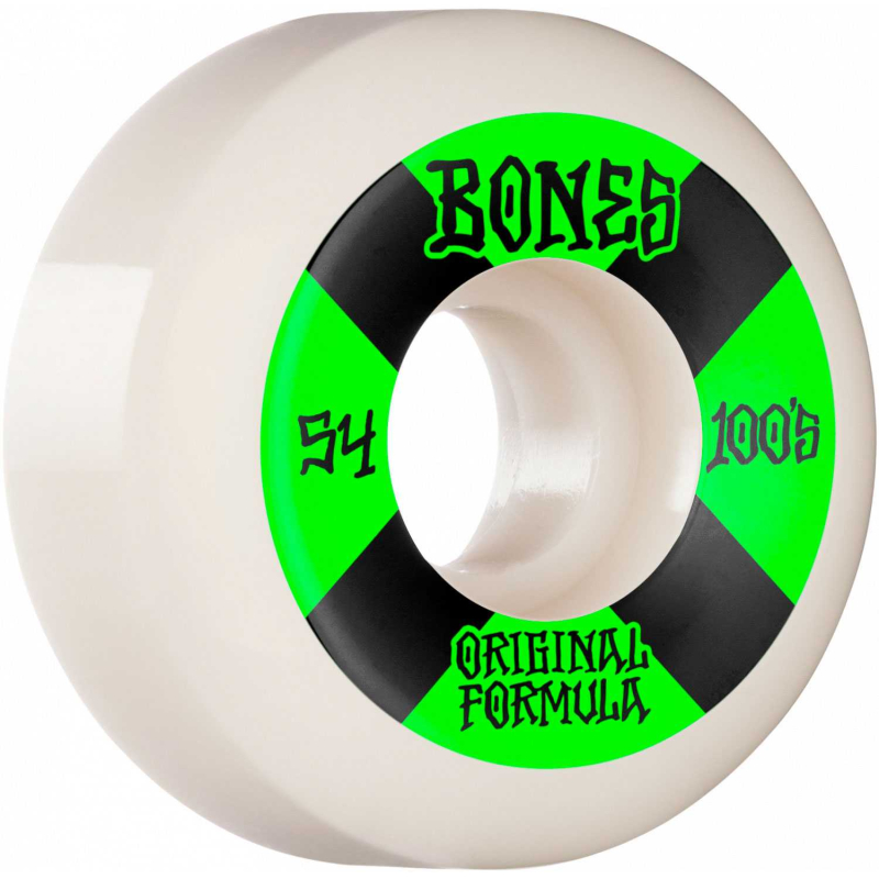 Bones Hjul Wheels OG Formula Skateboard 100 54mm V5 Sidecut 4pk White str.