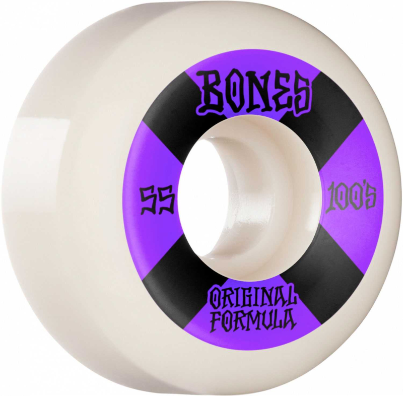 Bones Hjul Wheels OG Formula Skateboard 100 55mm V5 Sidecut 4pk White str.