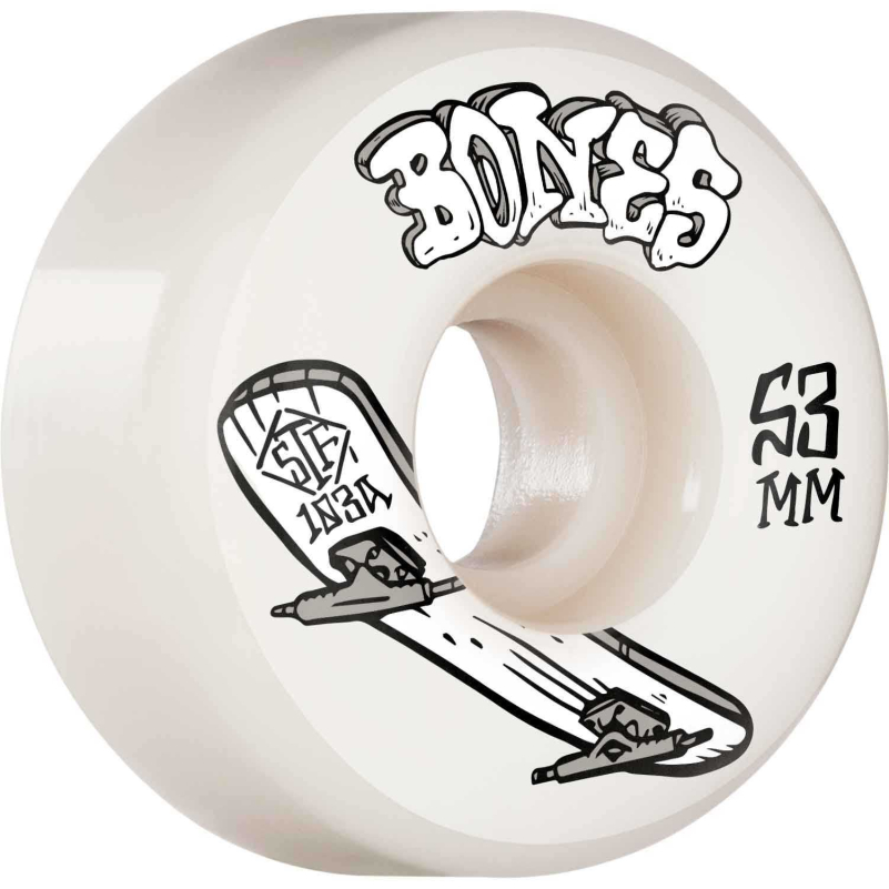 Bones Hjul Wheels STF Skateboard Heritage Boneless 53mm V1 str.