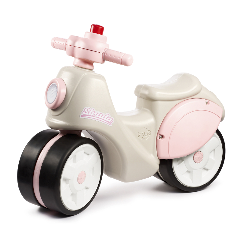 Strada første års scooter cremfarvet og rosa FALK
